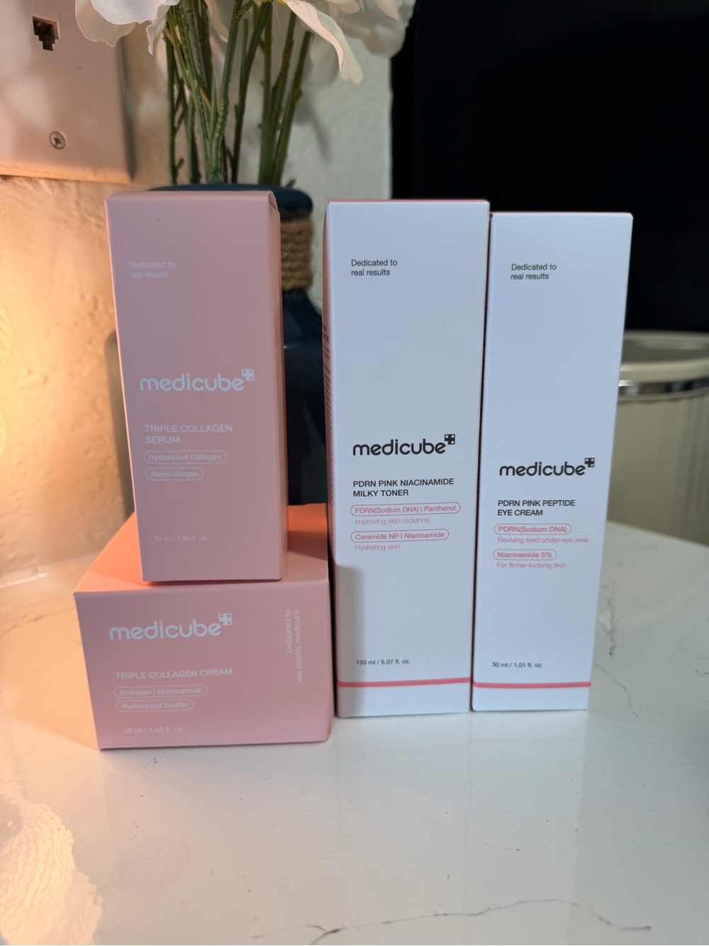 Pink Triple Collagen Serum & Cream Set - Pink